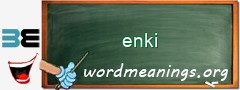WordMeaning blackboard for enki
